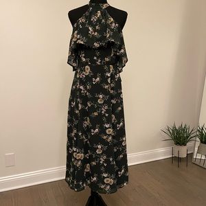 Floral Halter Midi Dress